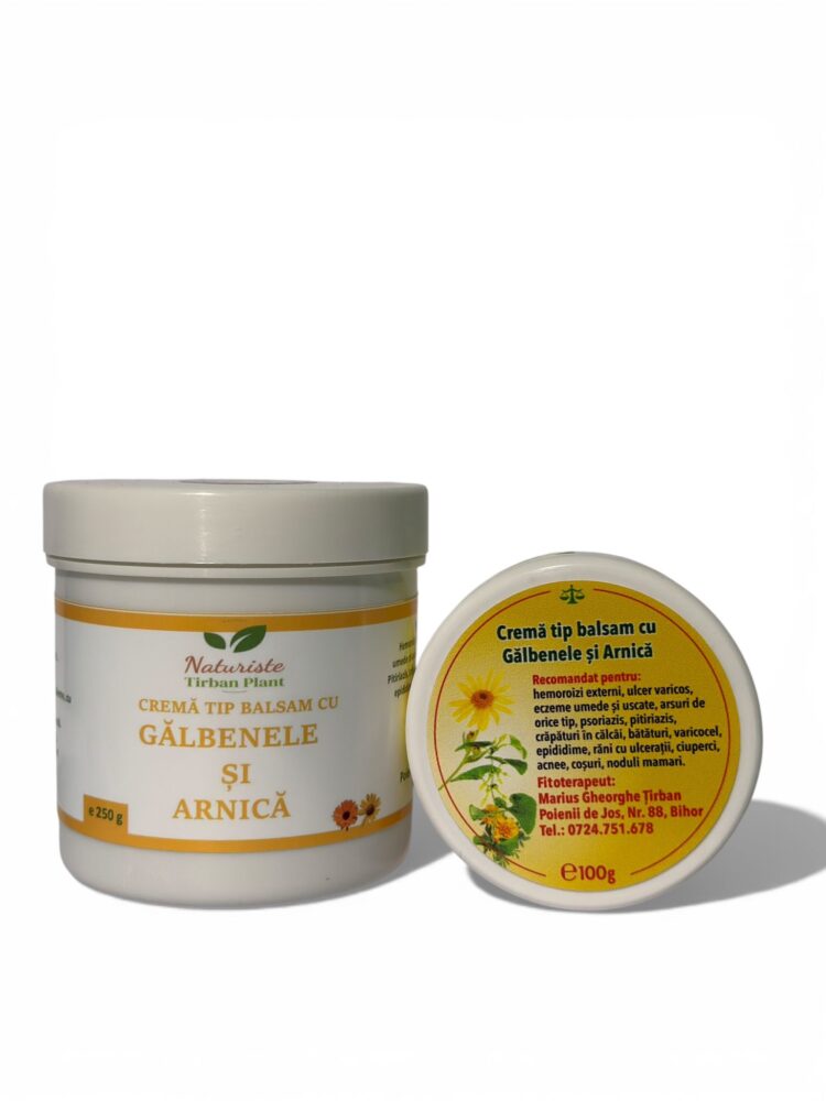 Cremă tip balsam cu Gălbenele și Arnică